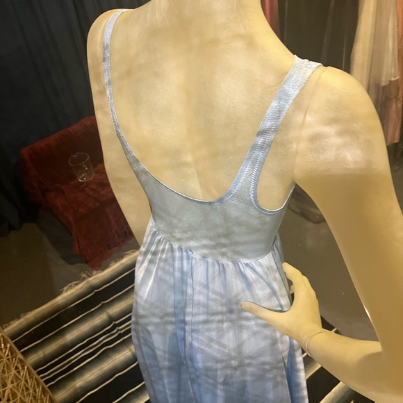 Rare vintage Olga Light Blue Slip Dress - Picture 4 of 5